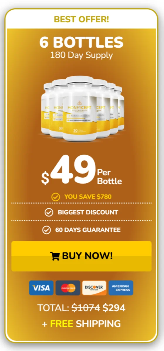 HoneyCept™ 6 bottles pricing
